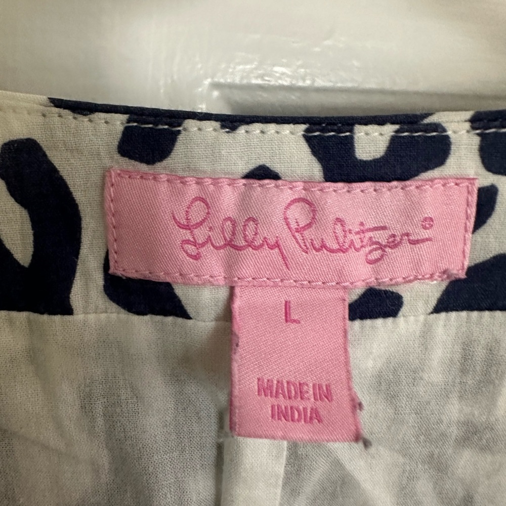 Lilly Pulitzer Navy and Pink Midi Dress - Picture 6 of 7